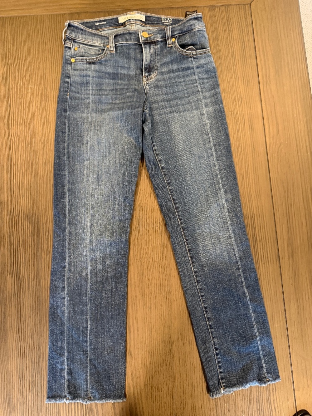 Liverpool Kennedy Straight Eco Jeans Findley Blue Raw Hem
